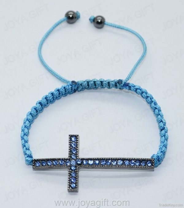 shamballa cross bracelet, shamballa bracelet with diamond cross