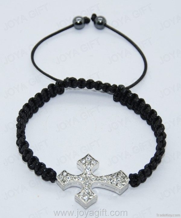 shamballa cross bracelet, shamballa bracelet with diamond cross