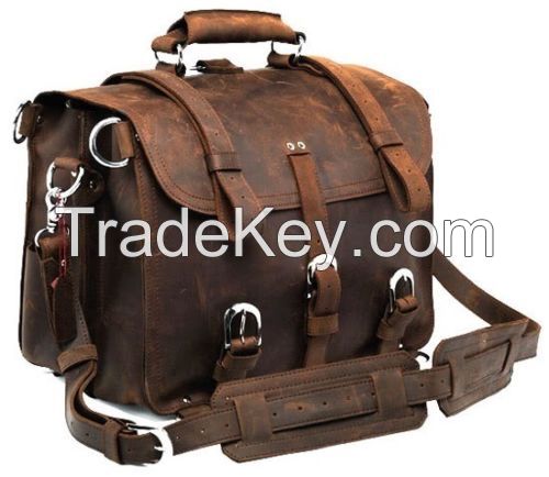 saddle leather messenger bag