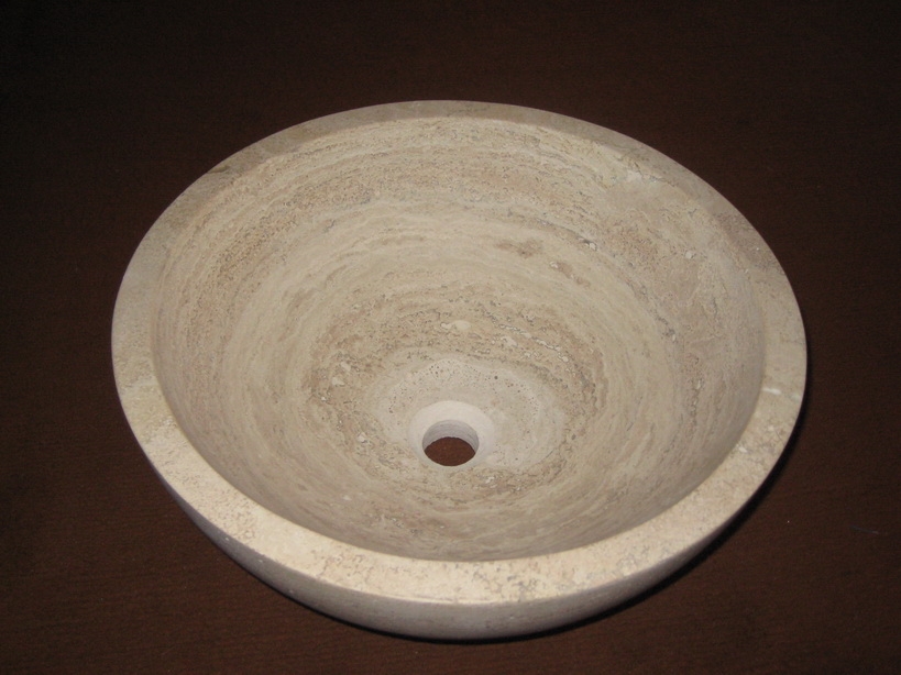 Travertine sink