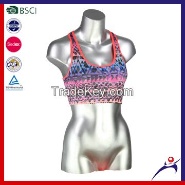 lady chest bra for summer season;Ladies' fitness tank top ;Yoga indoor wear ; Polyester/spandex  sports shirt 