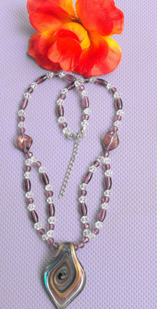 beads neckalce with coloured glaze