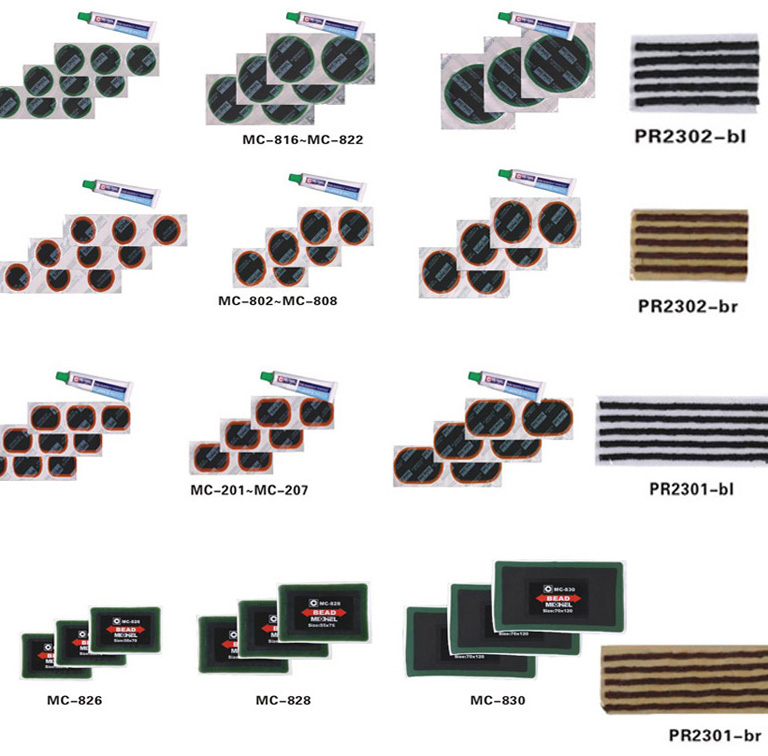 tire repair material, tyre repairing tools, cold patch, seal string, glue