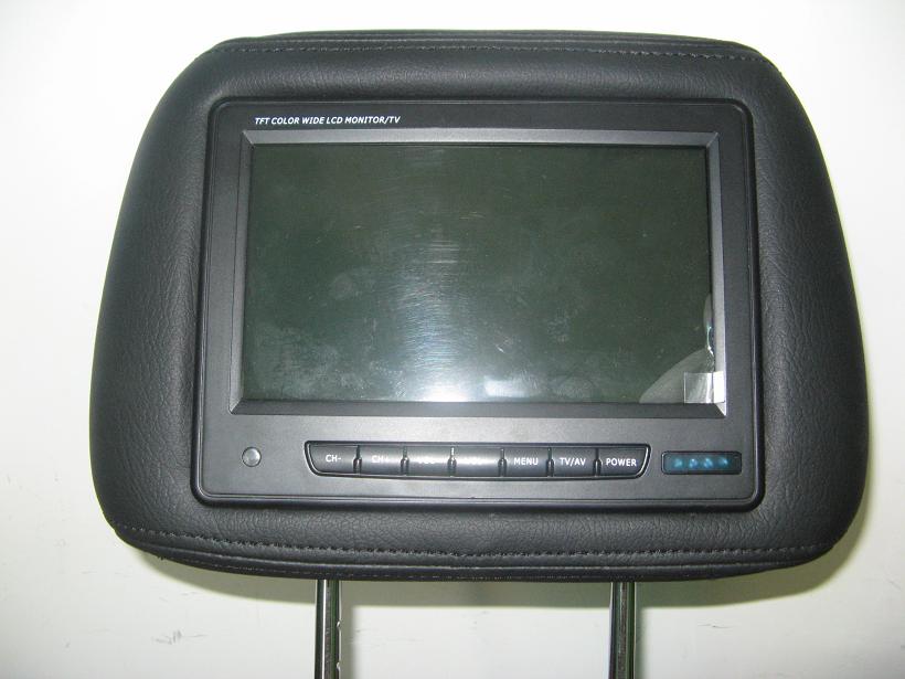 7 and 9 inch headrest monitor with TV, IR and speaker