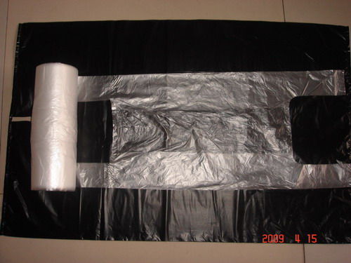 HDPE clear T-shirt bag on roll