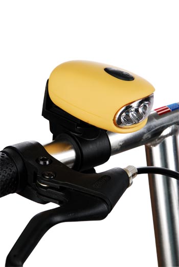 mini dynamo LED bicycle flashlight