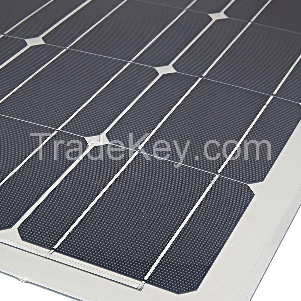 High Efficiency Semi Flexible Monocrystalline Solar Panel 