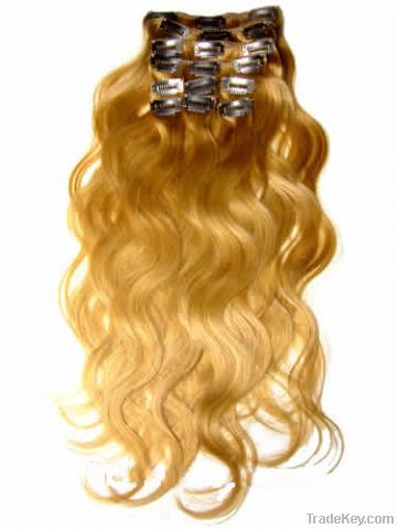 100% remy clip in hair extension Cheapest pri