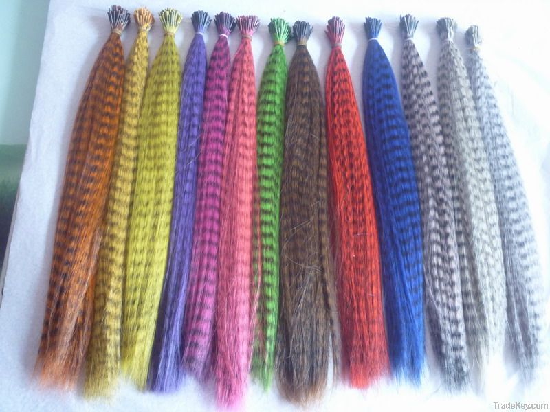 wholesale high quality fashion stick synthetic feather extension