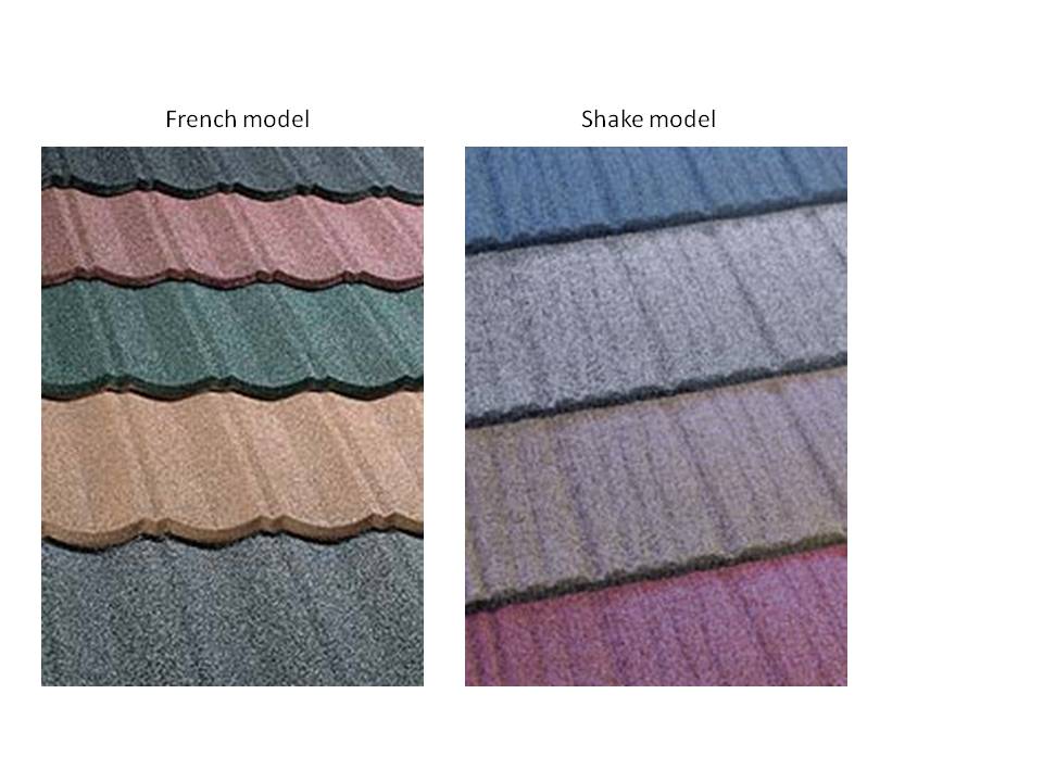 stone granuled steel roof tiles