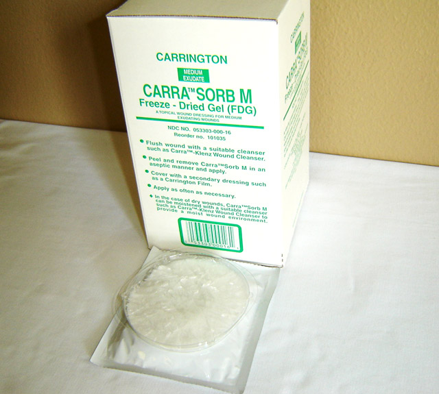 CarraSorb M Freeze Dried Gel Wound Dressing