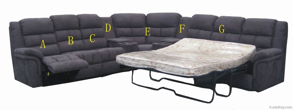 Synthetic Leather Corner Sofa Bed