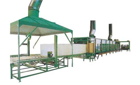 horizontal continuously automatic foaming production line