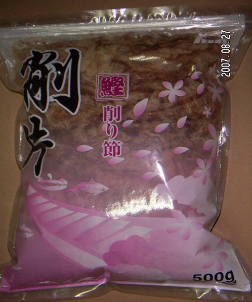 Dried bonito flakes (smoked skipjack-tuna)