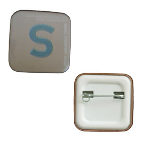 Button badge-square shape
