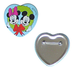 Button badge-heart shape