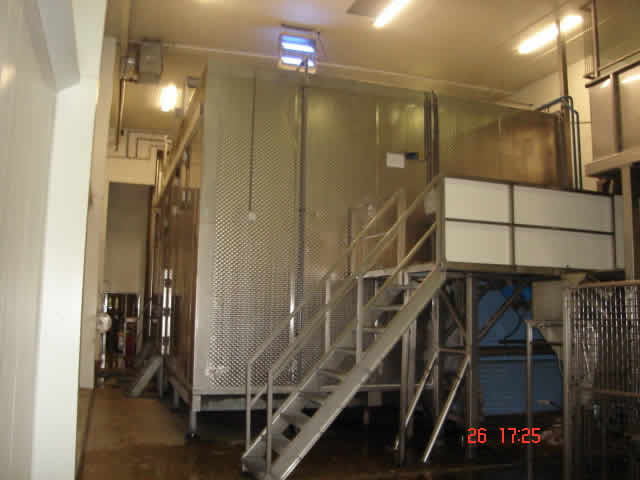 Ferguson IQF tunnel freezer with screw compressors 633kW