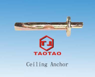 Nail Type Ceiling Anchor Yellow Zinc Plated