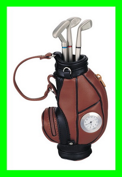golf penholder with clock