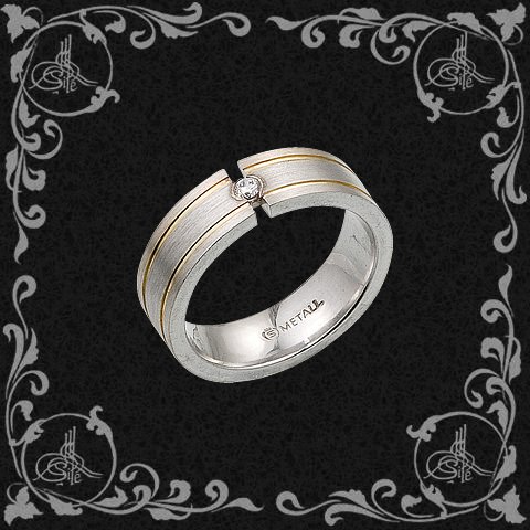 Sterling Silver Wedding Ring with Zirconia