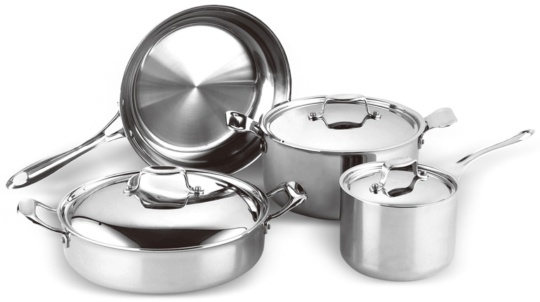 Tri-ply stainless 7pc cookware set