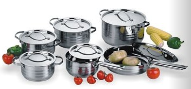 12pc stainless cookware set