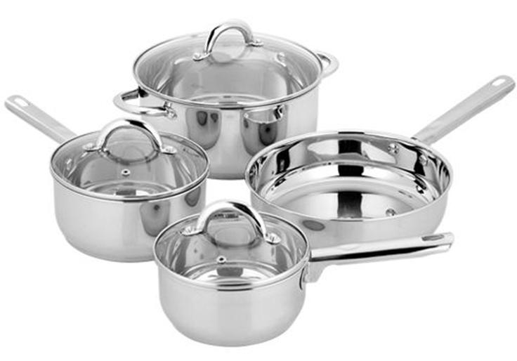 7pc stainless cookware set