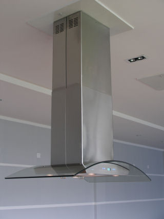 SPAGNA VETRO 218 Series Island S/S Glass Hood -SV218D-IM