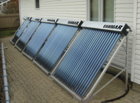 Split solar thermal collector