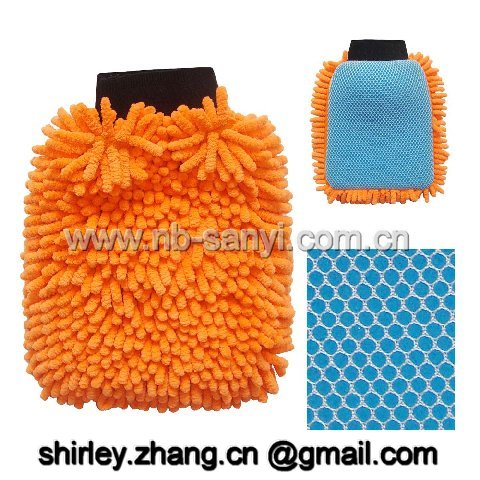 microfiber chenille car wash mitt, car wash glove