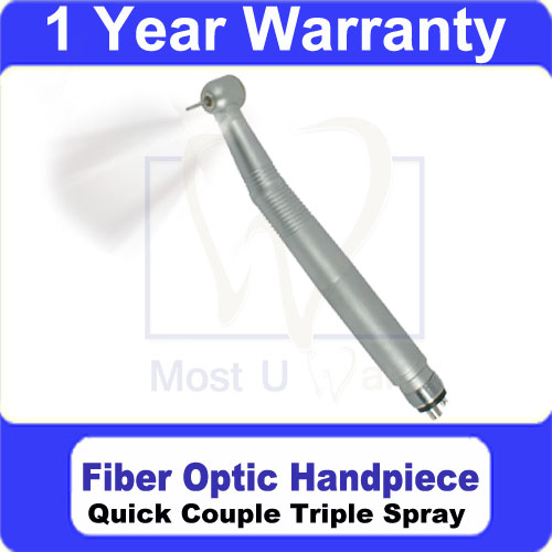 Dental Fiber Optic Handpiece Push Type Quick Couple Triple Spray