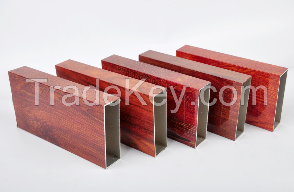 wood grain aluminum profile