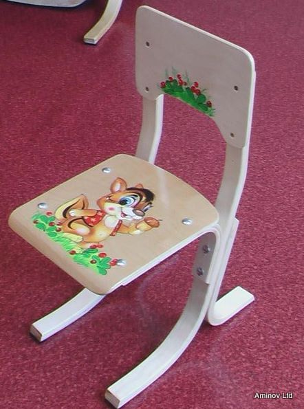 Kids bent plywood chair