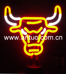 bull neon sculpture