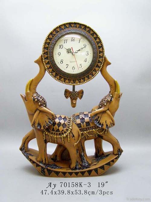 elephant classical clock