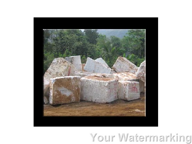 Block white marble