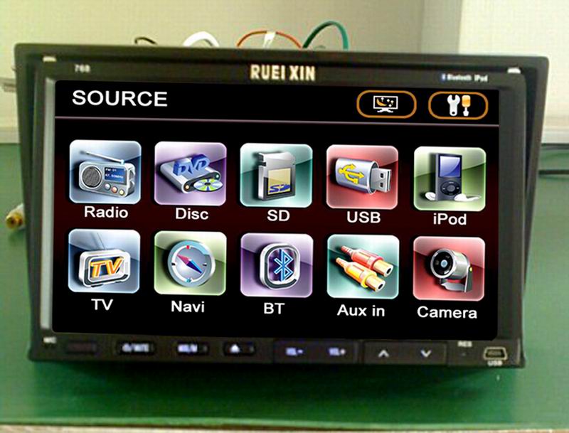 7'' 2DIN car DVD player with GPS Navigator