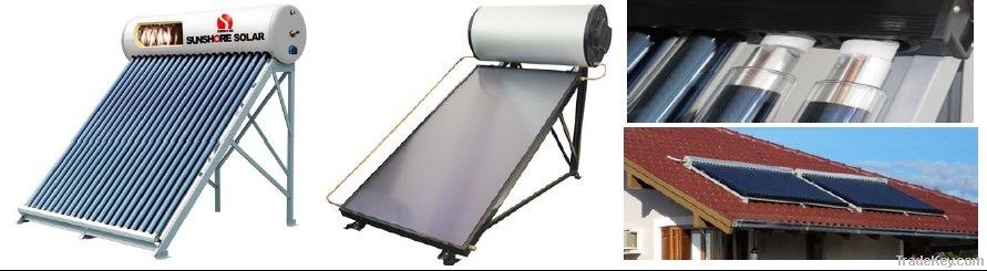 Sunshore solar heater, collectors