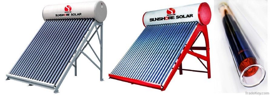 Sunshore solar heater, collectors