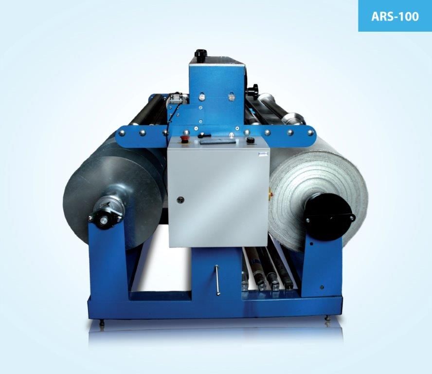 Machine slitting fiberglass mesh, ARS-100