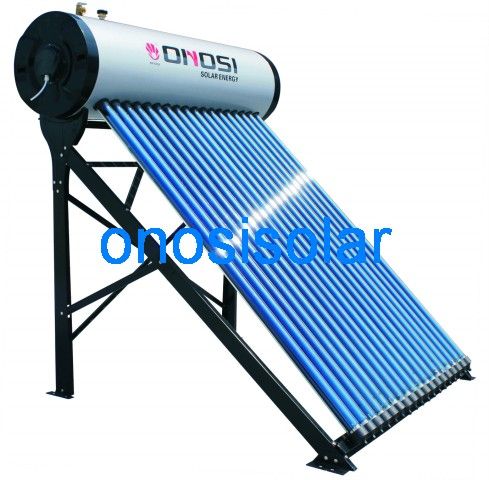 integrated pressurized solar water heater with heat pipe