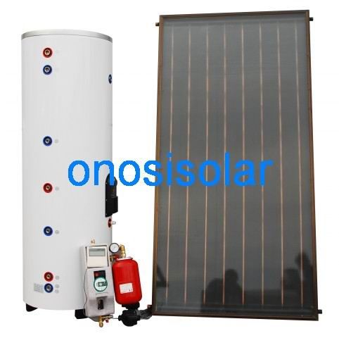 split pressurized flat plate solar water heater