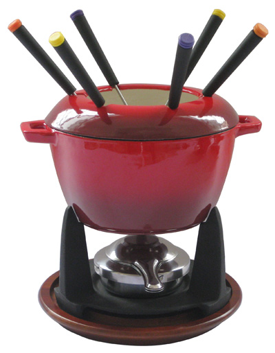 cast iron fondue set