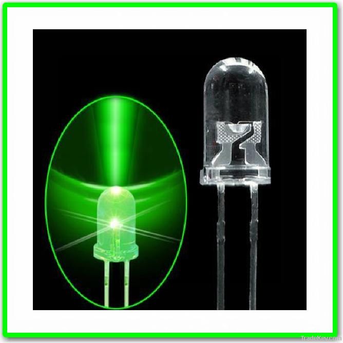 super bright 5mm round led diode With Flange