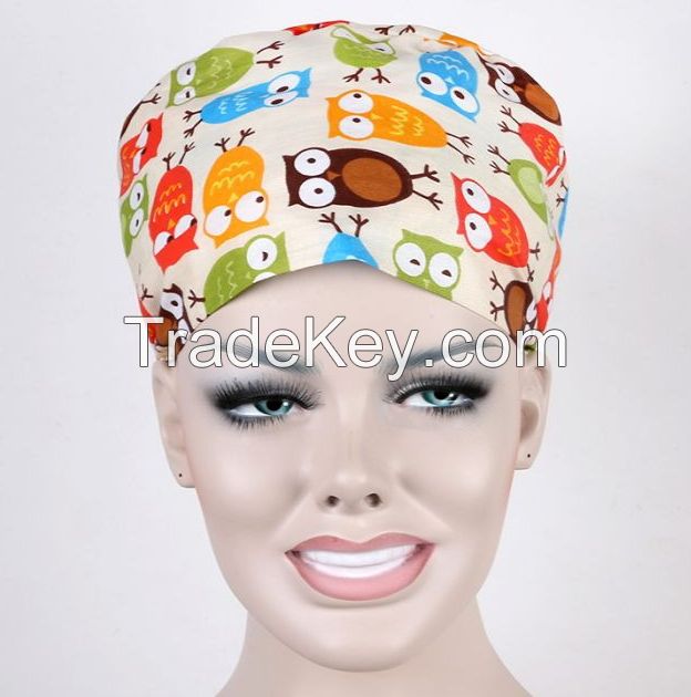 Surgical Scrub Hat Cap Medical Surgery Nurses Doctor Hat Work Hat