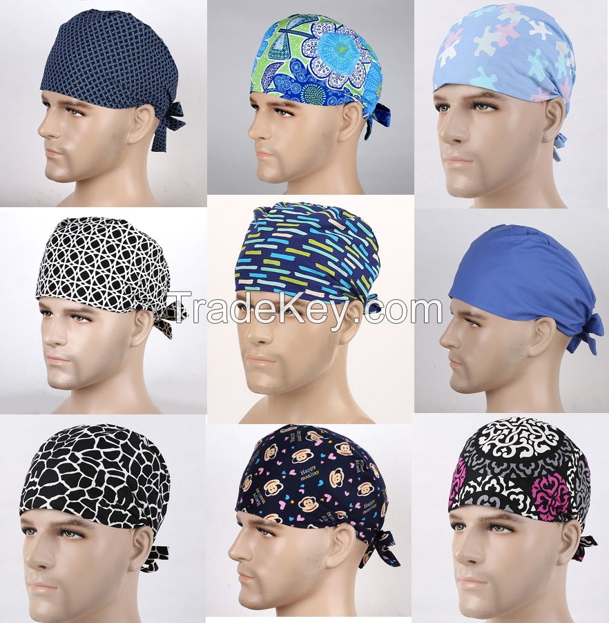 Surgical Scrub Hat Cap Medical Surgery Nurses Doctor Hat Work Hat