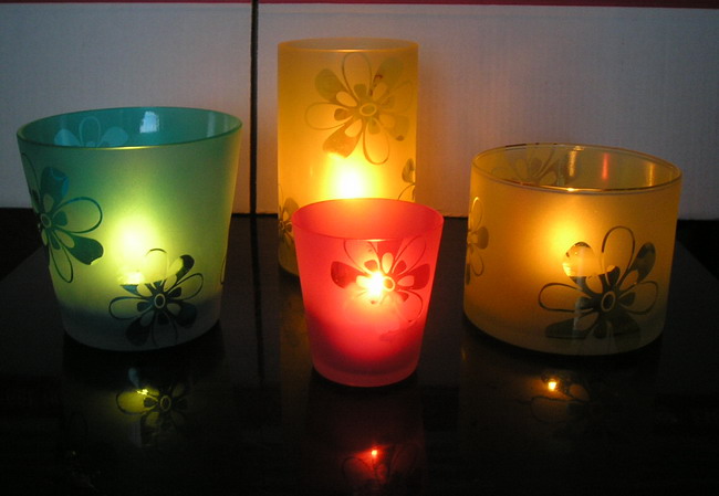 glass candle holder