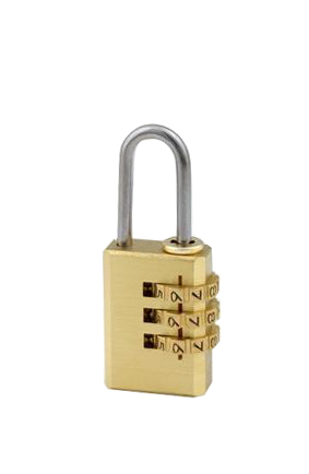 combination brass padlock