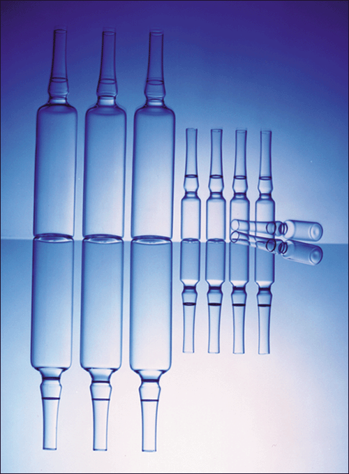 clear and amber glass ampoules