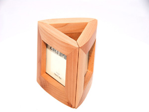 wooden photo frame and album